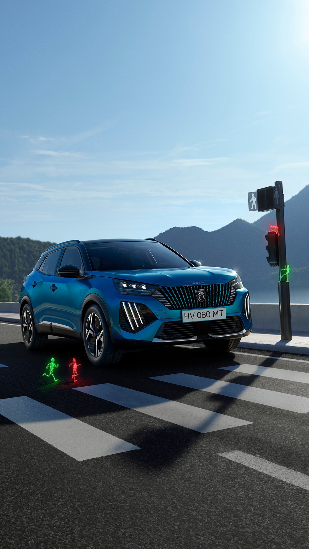 PEUGEOT 2008 Hybrid ou a gasolina, vista frontal