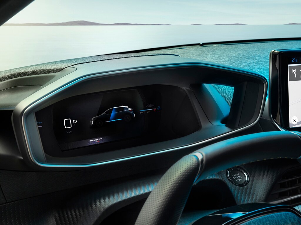 Novo painel de instrumentos digital PEUGEOT E-208