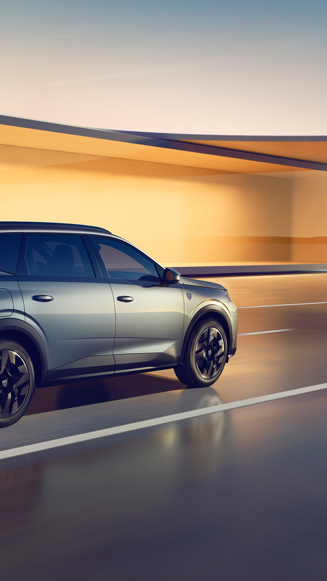 Vista frontal do PEUGEOT 5008 Híbrido